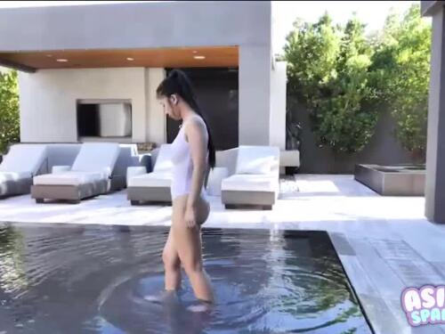 Beautiful Asian babe Jade is fucked hard by her Big Booty Boss