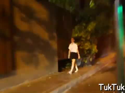 Tiny Asian girl fucked hard in doggie style and facefuck