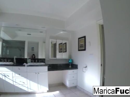 Marica's pantyless pussy and asshole are wett and wet