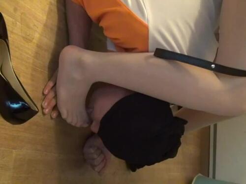 Asian Mistress uses her big boobs to please her slave